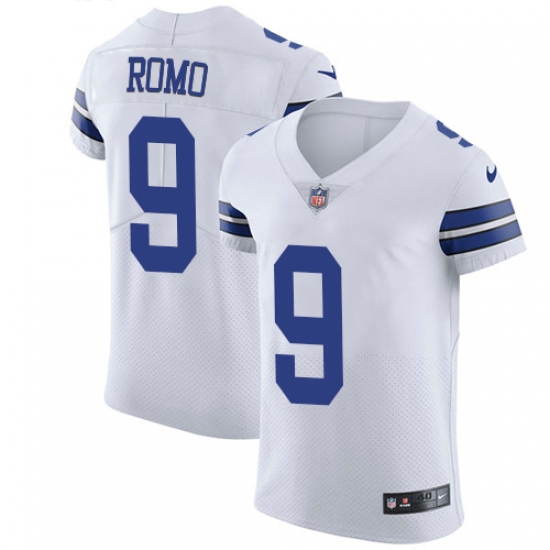 Men's Nike Dallas Cowboys #9 Tony Romo Elite White NFL Jersey - Ujersey