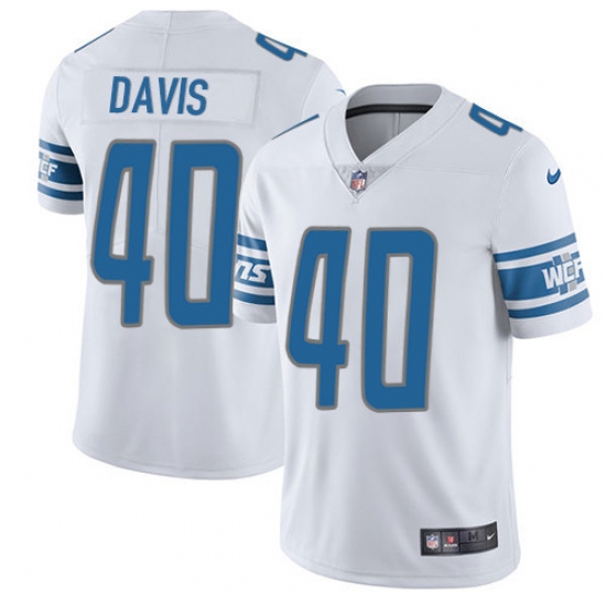 Youth Nike Detroit Lions #40 Jarrad Davis Elite White NFL Jersey - Ujersey