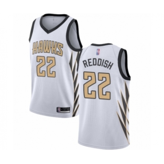Youth Atlanta Hawks #22 Cam Reddish Swingman White Basketball Jersey - City Edition - Ujersey
