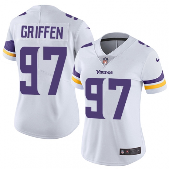 Women's Nike Minnesota Vikings #97 Everson Griffen White Vapor Untouchable Limited Player NFL Jersey - Ujersey