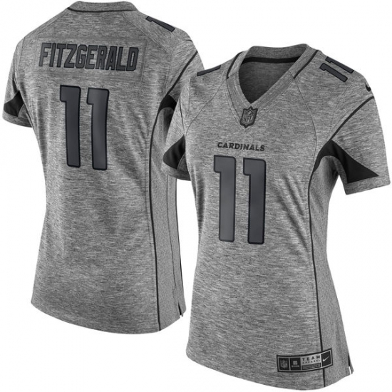 Women's Nike Arizona Cardinals #11 Larry Fitzgerald Limited Gray Gridiron NFL Jersey - Ujersey