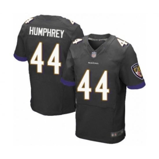 Men's Baltimore Ravens #44 Marlon Humphrey Elite Black Alternate Football Jersey - Ujersey