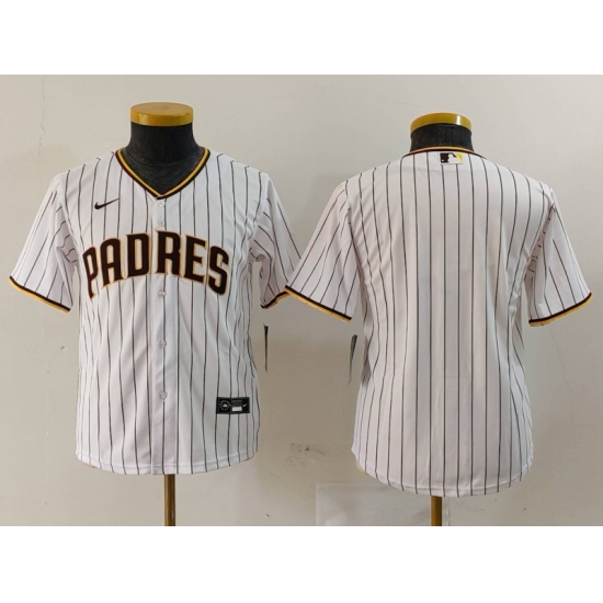 Youth San Diego Padres Blank White 2023 Cool Base Stitched Jersey - Ujersey
