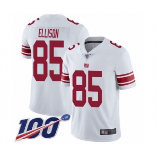Men's New York Giants #85 Rhett Ellison White Vapor Untouchable Limited Player 100th Season Football Jersey - Ujersey