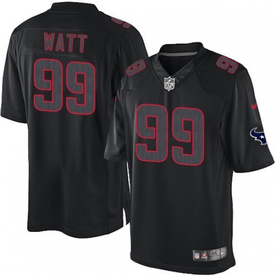 Men's Nike Houston Texans #99 J.J. Watt Limited Black Impact NFL Jersey - Ujersey