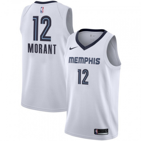 Men's Nike Memphis Grizzlies #12 Ja Morant White NBA Swingman Association Edition Jersey - Ujersey