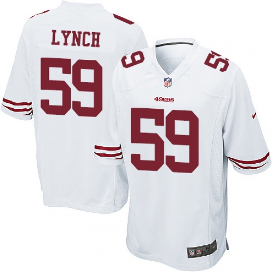 Men's Nike San Francisco 49ers #59 Aaron Lynch Game White NFL Jersey - Ujersey