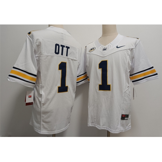 Men's California Golden Bears #1 Jaydn Ott White F.U.S.E. Stitched Football Jersey