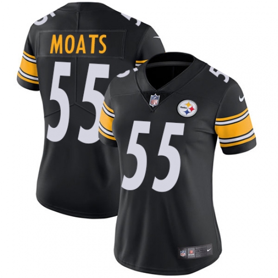 Women's Nike Pittsburgh Steelers #55 Arthur Moats Black Team Color Vapor Untouchable Limited Player NFL Jersey - Ujersey