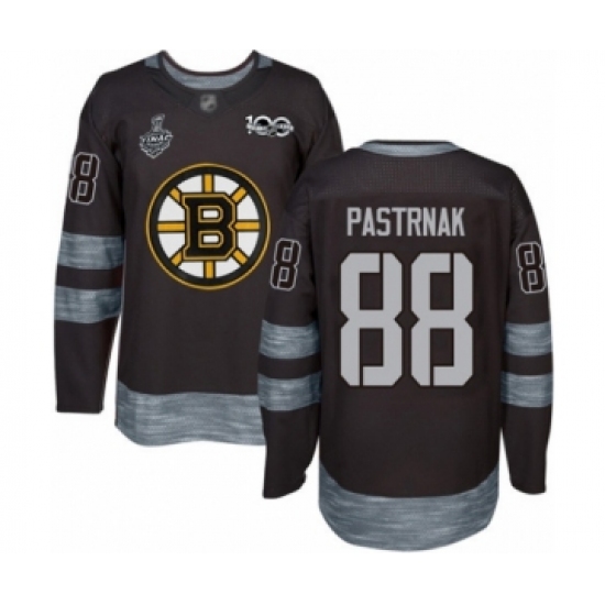 Men's Boston Bruins #88 David Pastrnak Authentic Black 1917-2017 100th Anniversary 2019 Stanley Cup Final Bound Hockey Jersey - Ujersey
