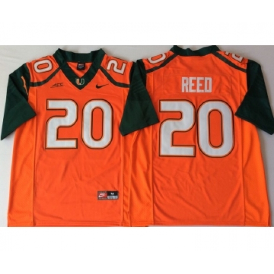 Miami Hurricanes 20 Ed Reed Orange Nike College Football Jersey - Ujersey