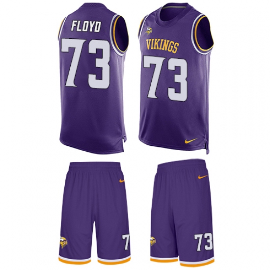 Men's Nike Minnesota Vikings #73 Sharrif Floyd Limited Purple Tank Top Suit NFL Jersey - Ujersey