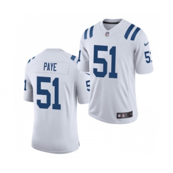 Men's Indianapolis Colts #51 Kwity Paye White 2021 Vapor Untouchable Limited Jersey - Ujersey