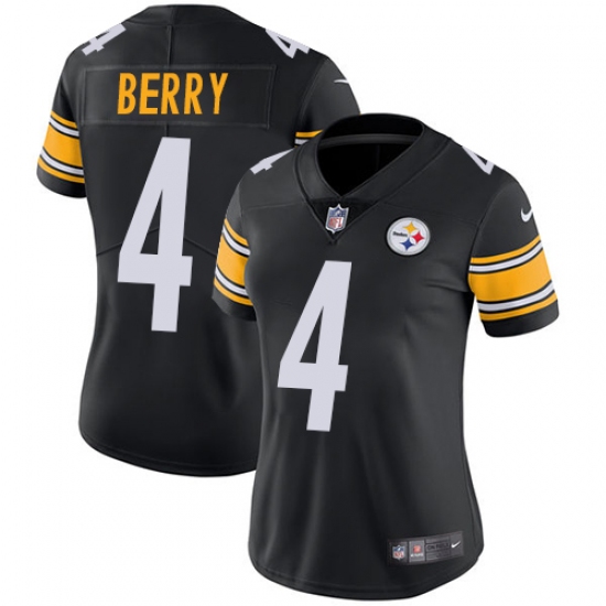 Women's Nike Pittsburgh Steelers #4 Jordan Berry Black Team Color Vapor Untouchable Limited Player NFL Jersey - Ujersey
