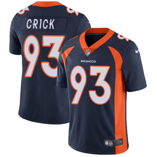 Youth Nike Denver Broncos #93 Jared Crick Navy Blue Alternate Vapor Untouchable Limited Player NFL Jersey - Ujersey