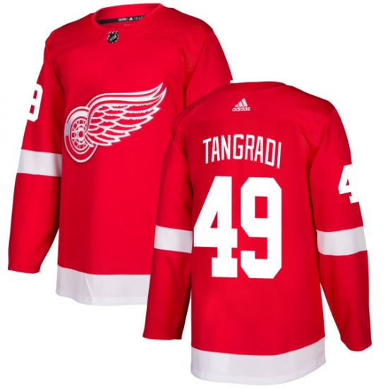 Youth Adidas Detroit Red Wings #49 Eric Tangradi Authentic Red Home NHL Jersey - Ujersey