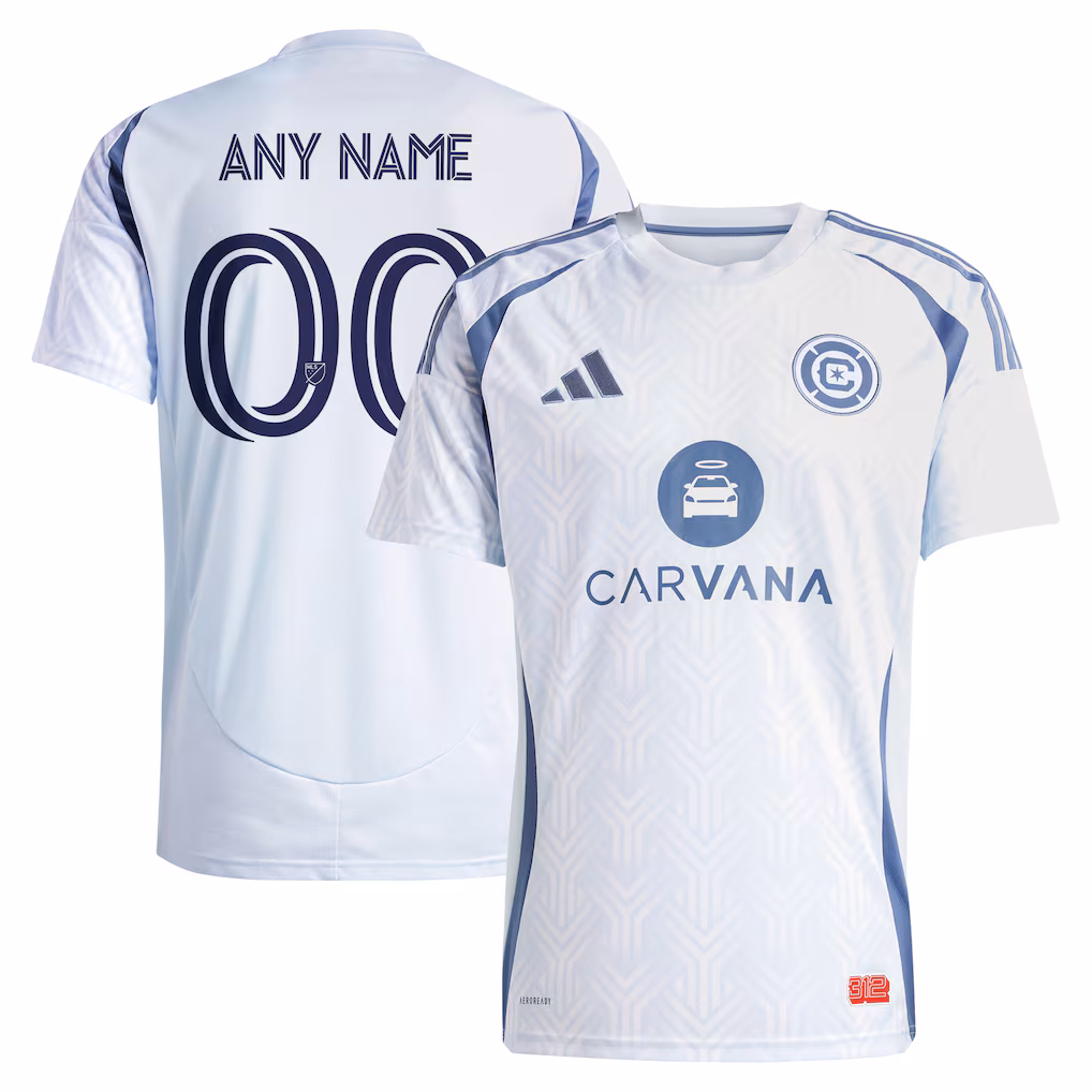 Men's Chicago Fire adidas Light Blue 2025 The Municipal Kit Replica Custom Jersey - ujerseystore