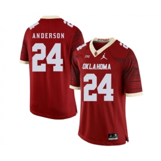Oklahoma Sooners 24 Rodney Anderson Red 47 Game Winning Streak College Football Jersey - Ujersey