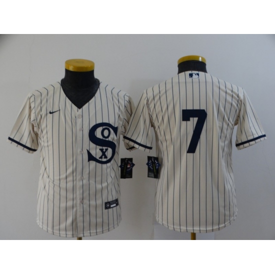 Youth Chicago White Sox #7 Tim Anderson Cream 2021 Field of Dreams Jersey - Ujersey