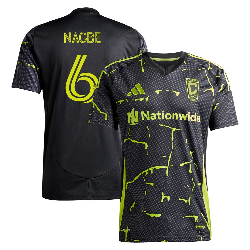 Men's Columbus Crew Darlington Nagbe adidas Black 2025 The Goosebumps Kit Replica Player Jersey - Ujersey