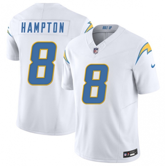 Men's Los Angeles Chargers #8 Omarion Hampton White 2025 F.U.S.E. Vapor Limited Football Stitched Jersey - Ujersey