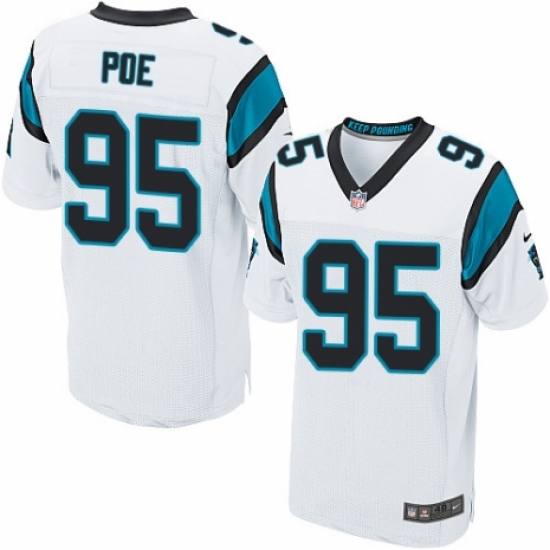 Men's Nike Carolina Panthers #95 Dontari Poe Elite White NFL Jersey - Ujersey