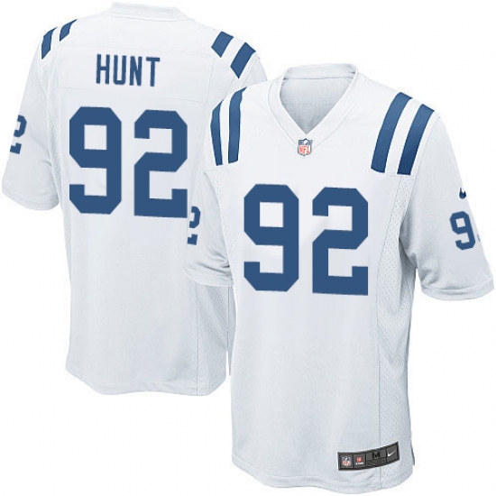 Men's Nike Indianapolis Colts #92 Margus Hunt Game White NFL Jersey - Ujersey