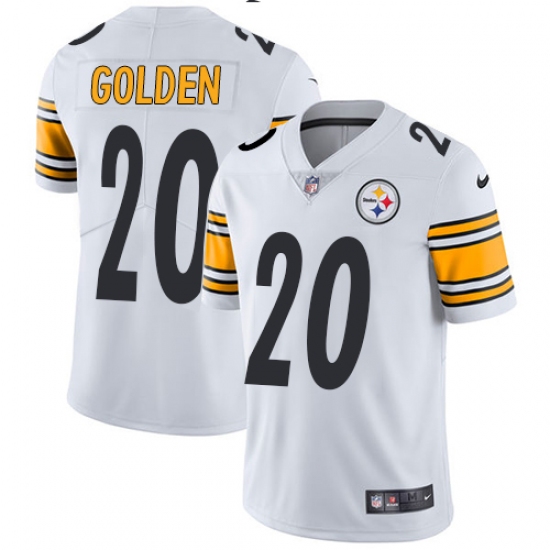Youth Nike Pittsburgh Steelers #20 Robert Golden White Vapor Untouchable Limited Player NFL Jersey - Ujersey