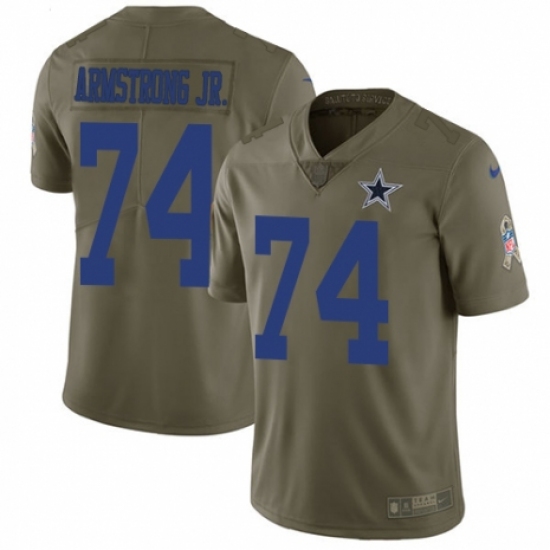 Youth Nike Dallas Cowboys #74 Dorance Armstrong Jr. Limited Olive 2017 Salute to Service NFL Jersey - Ujersey