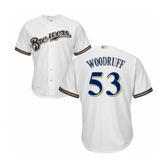 Youth Milwaukee Brewers #53 Brandon Woodruff Authentic White Alternate Cool Base Baseball Jersey - Ujersey