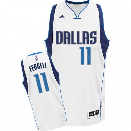 Men's Adidas Dallas Mavericks #11 Yogi Ferrell Swingman White Home NBA Jersey - Ujersey