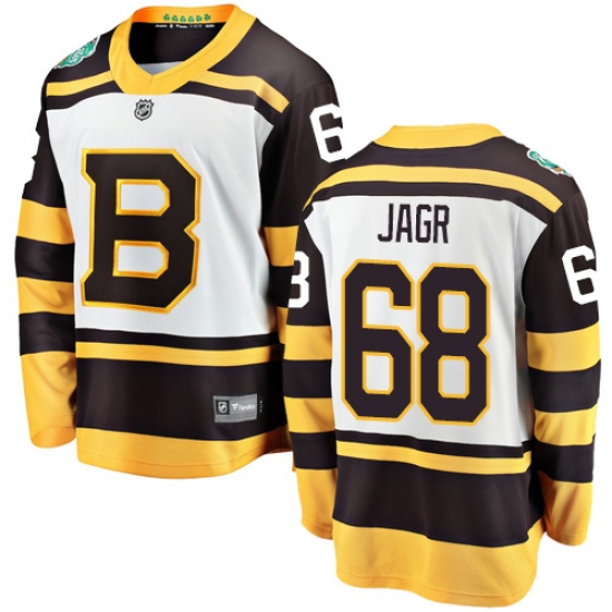 Youth Boston Bruins #68 Jaromir Jagr White 2019 Winter Classic Fanatics Branded Breakaway NHL Jersey - Ujersey