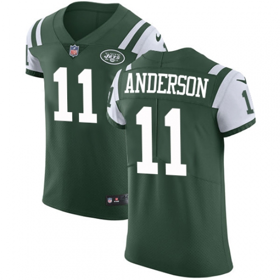 Men's Nike New York Jets #11 Robby Anderson Elite Green Team Color NFL Jersey - Ujersey