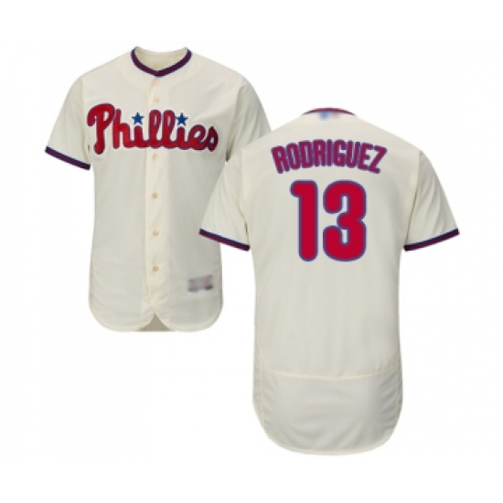 Men's Philadelphia Phillies #13 Sean Rodriguez Cream Alternate Flex Base Authentic Collection Baseball Jersey - Ujersey