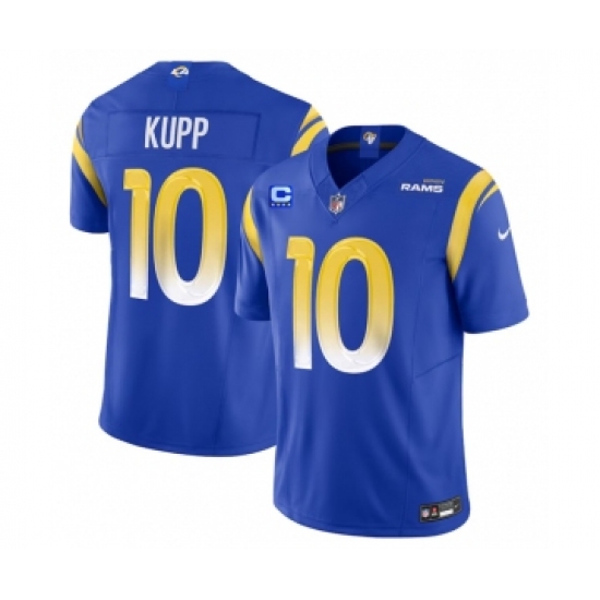 Men's Nike Los Angeles Rams #10 Cooper Kupp Blue 2023 F.U.S.E. 4-Star C Vapor Vapor Limited Football Stitched Jersey - Ujersey