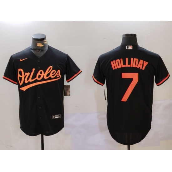 Men's Baltimore Orioles #7 Jackson Holliday Black Cool Base Jersey - Ujersey
