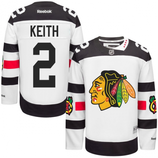 Men's Reebok Chicago Blackhawks #2 Duncan Keith Premier White 2016 Stadium Series NHL Jersey - Ujersey