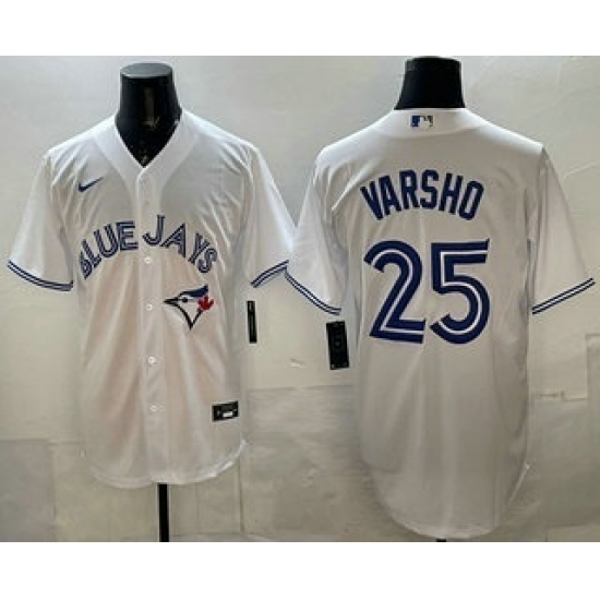 Men's Toronto Blue Jays #25 Daulton Varsho White Cool Base Jersey - Ujersey