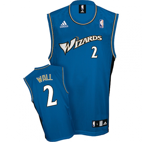 Men's Adidas Washington Wizards #2 John Wall Swingman Blue NBA Jersey - Ujersey