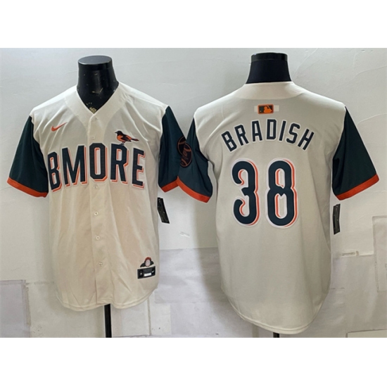 Men's Baltimore Orioles #38 Kyle Bradish Natural 2026 City Connect Stadium Stitched Baseball Jersey - Ujersey