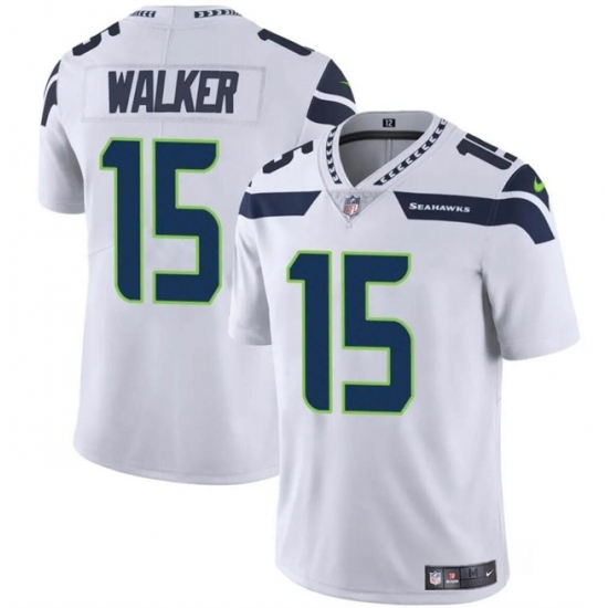 Men's Seattle Seahawks #15 P.J. Walker White Vapor Limited Football Stitched Jersey - Ujersey