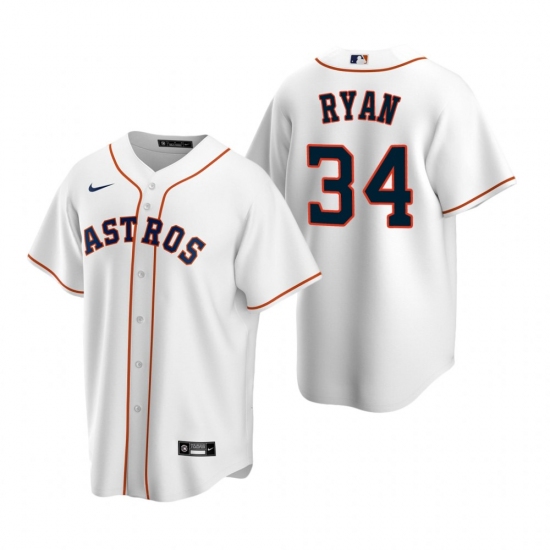 Men's Nike Houston Astros #34 Nolan Ryan White Home Stitched Baseball Jersey - Ujersey