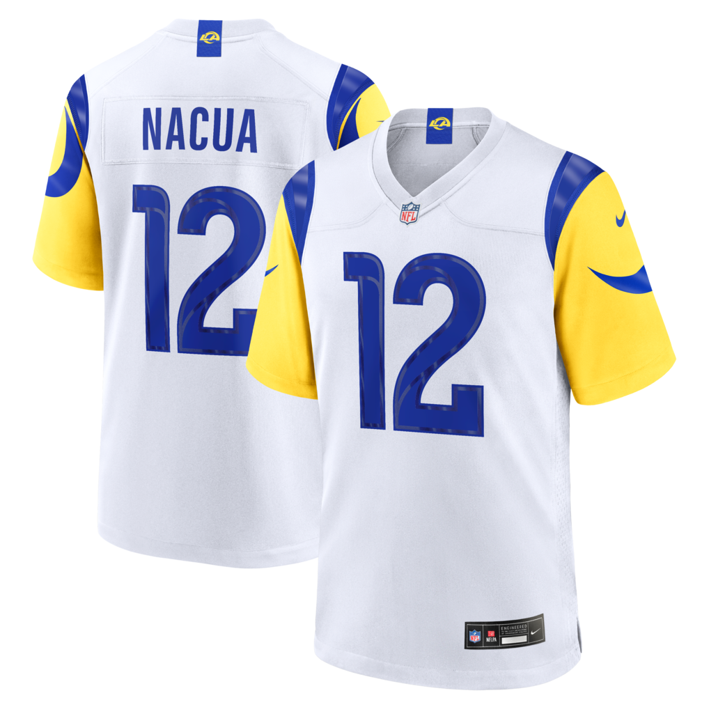 Men's Los Angeles Rams Puka Nacua Nike White White Game Player Jersey - U-jersey