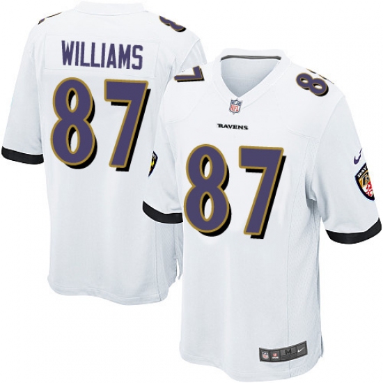 Men's Nike Baltimore Ravens #87 Maxx Williams Game White NFL Jersey - Ujersey