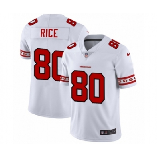 Men's San Francisco 49ers #80 Jerry Rice White Team Logo Cool Edition Jersey - Ujersey