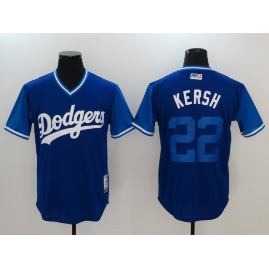 Men's Nike Los Angeles Dodgers #22 Clayton Kershaw Blue Jersey - Ujersey