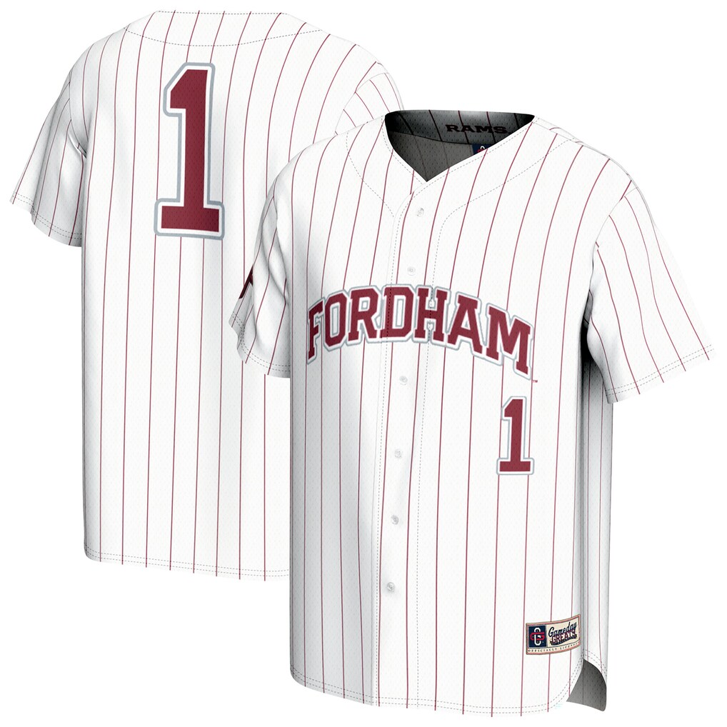 Unisex GameDay Greats White Fordham Rams Lightweight Collegiate Baseball Fashion Jersey - ujerseystore