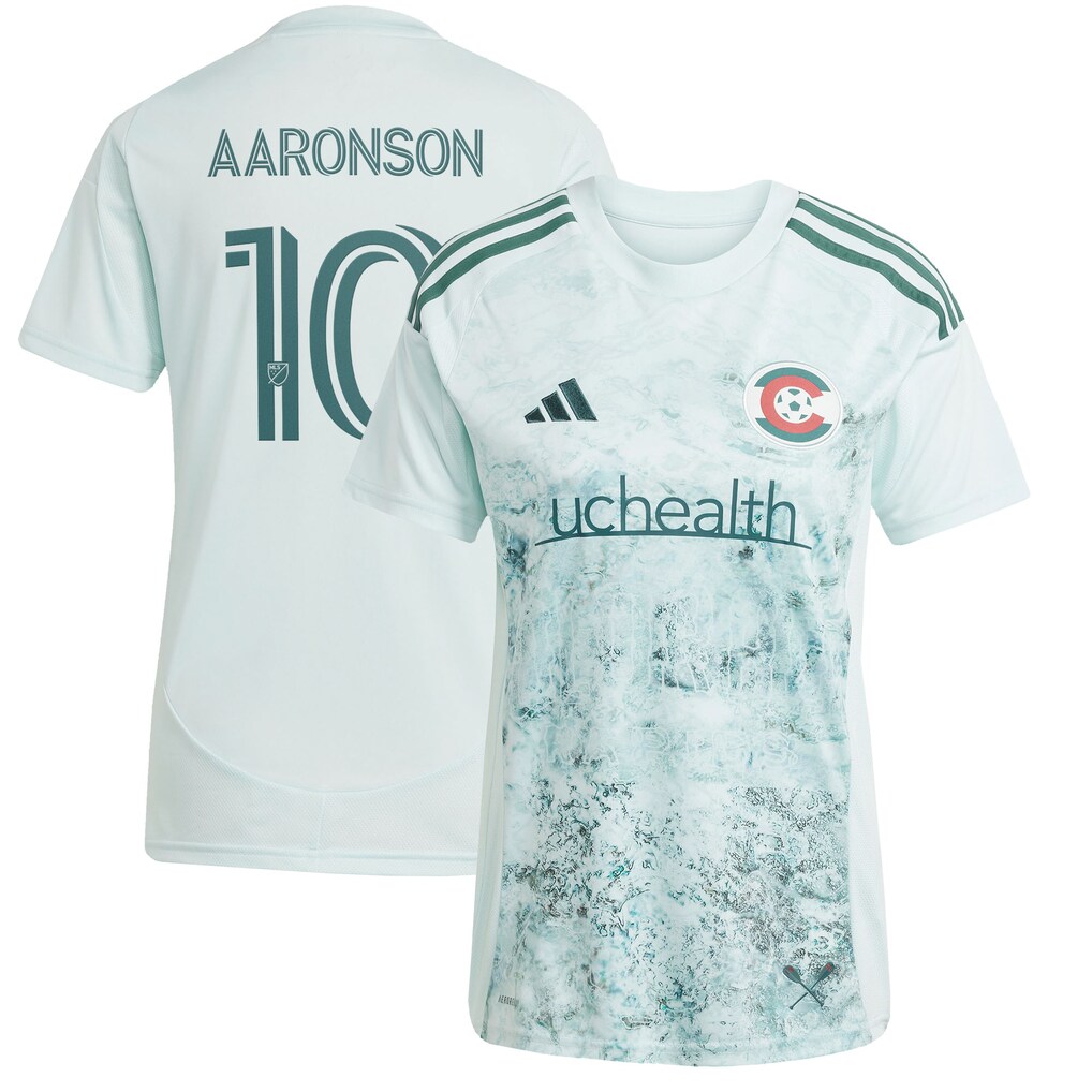 Women's Colorado Rapids Paxten Aaronson adidas Green 2025 Headwaters Replica Jersey - Ujersey