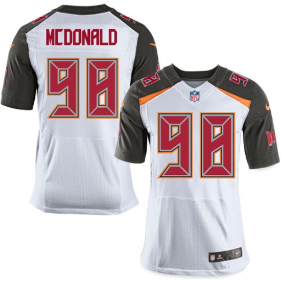 Men's Nike Tampa Bay Buccaneers #98 Clinton McDonald Elite White NFL Jersey - Ujersey