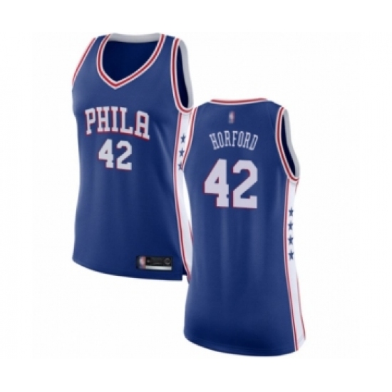 Women's Philadelphia 76ers #42 Al Horford Swingman Blue Basketball Jersey - Icon Edition - Ujersey